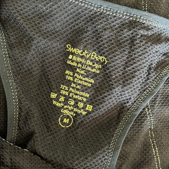 Sweaty Betty Mesh Black Cowl Neck Tank Top - Picture 7 of 9